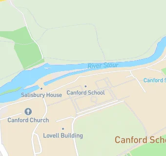 map for Canford School