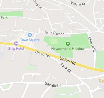 map for Crediton Methodist Church