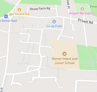 map for Gomer Infant School