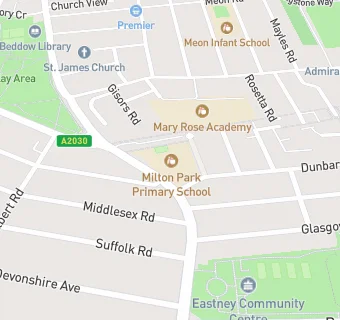 map for Milton Park Federated Primary School