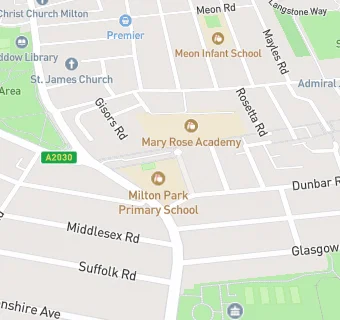 map for Milton Park Infant School