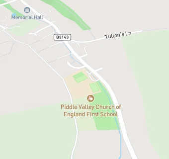 map for Piddle Valley Church of England First School