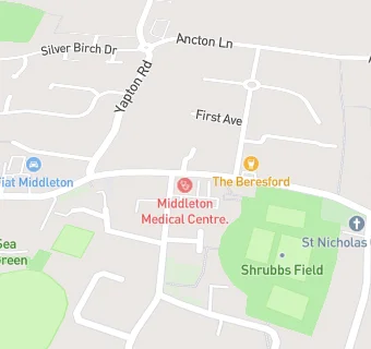 map for Middleton Medical Centre