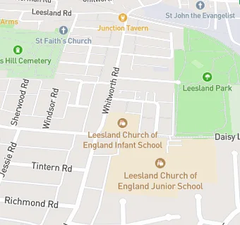 map for Leesland Church of England Controlled Infant School