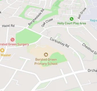 map for Bersted Green Primary School