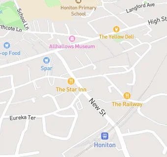 map for Honiton Dental Centre