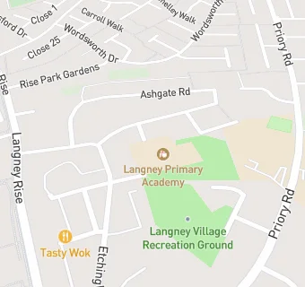 map for Langney Primary School