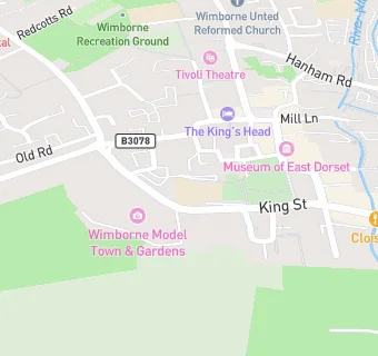 map for Wimborne Community Centre