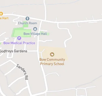 map for Bow Community Primary School