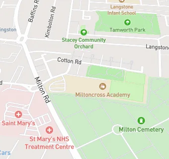 map for Miltoncross Academy