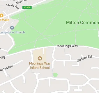 map for Moorings Way Infant School