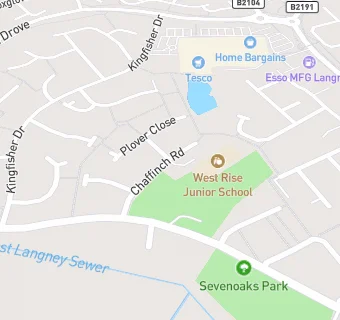 map for West Rise Community Infant School