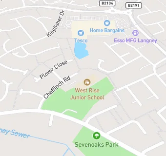 map for West Rise Junior School