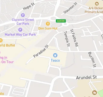 map for Tesco Portsmouth Superstore