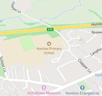 map for Honiton Primary School