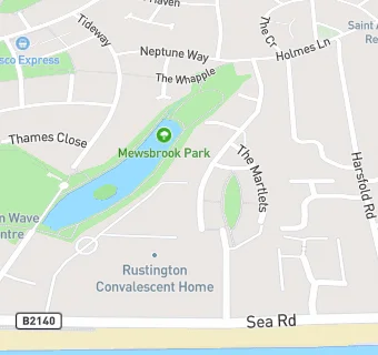 map for Rustington Convalescent Home