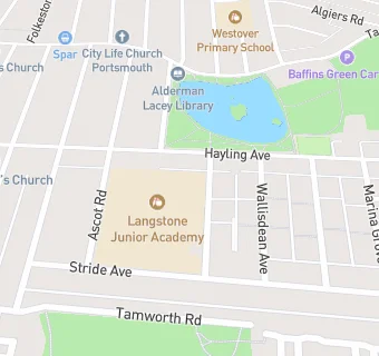 map for Langstone Junior Academy