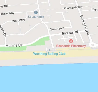 map for Worthing Sailing Club