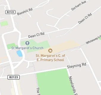 map for St Margaret's CofE Primary School, Rottingdean