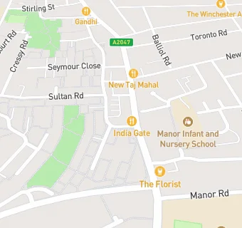 map for Hanway Medical Practice