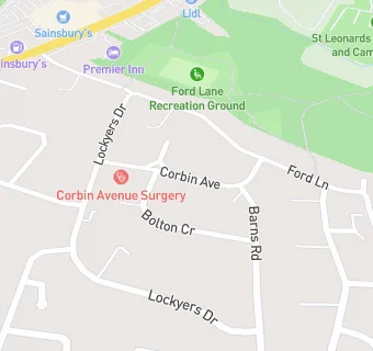 map for Corbin Avenue Surgery