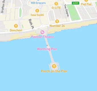 map for Perch on Worthing Pier