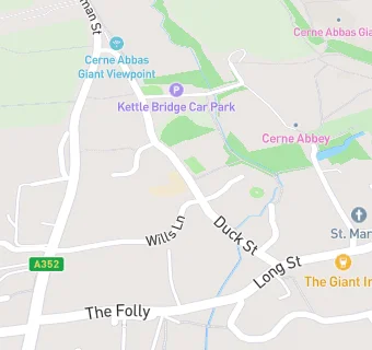 map for Cerne Abbas CofE VC First School