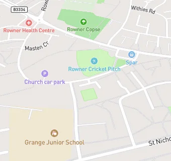 map for Rowner Bowling Club