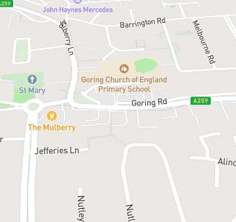 map for Goring fish n chips