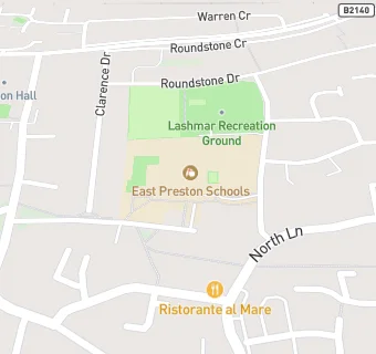 map for East Preston Junior School