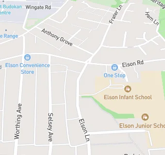 map for Elson Infant School