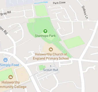 map for Holsworthy Church of England Primary School