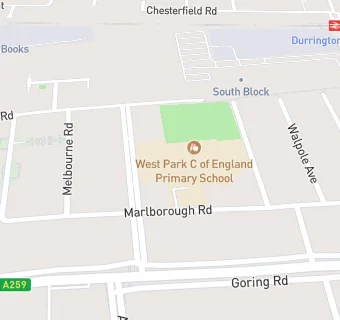 map for Chartwells at West Park CofE School