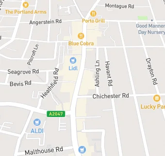 map for Eggfree Cakebox Portsmouth