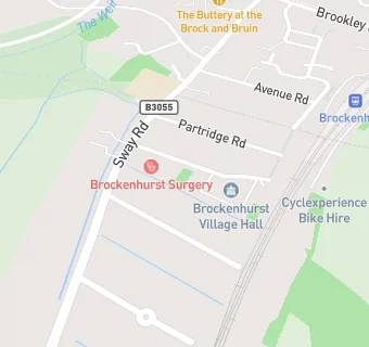 map for BROCKENHURST & SWAY DAY CENTRE