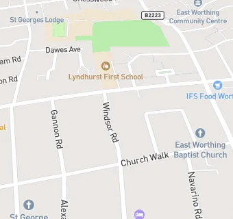 map for Red Balloon Learner Centre Worthing