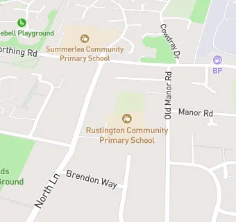 map for Rustington Community Primary School