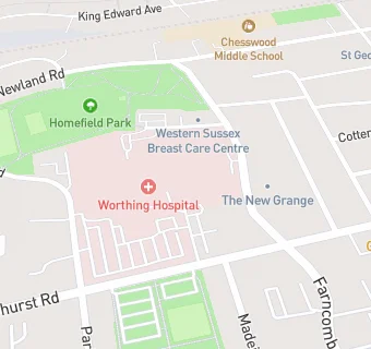 map for Friends of Worthing Hospital (North)