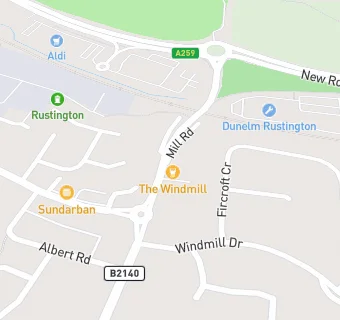 map for The Windmill Public House