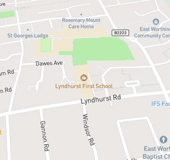 map for Lyndhurst Infant School