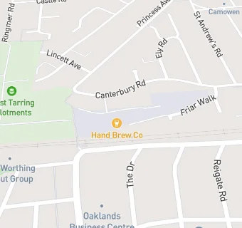 map for Hand Brewing Company Ltd