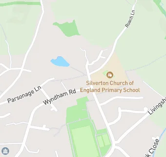 map for Silverton C of E Primary School and Pre School