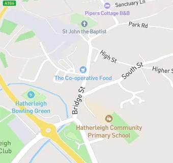 map for Hatherleigh Food Share charity