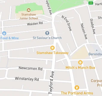 map for Stamshaw Takeaway