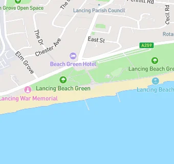 map for Perch on Lancing Beach