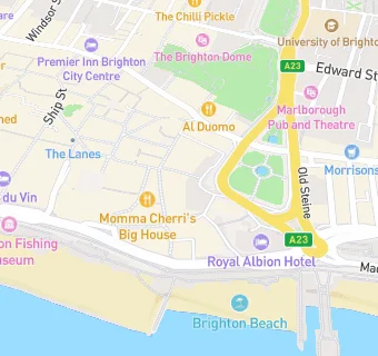 map for YHA Brighton