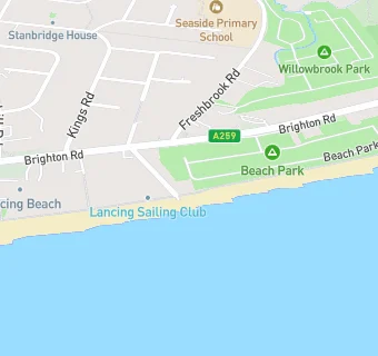 map for Lancing Sailing Club