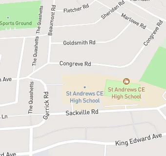 map for St Andrew's CofE High School