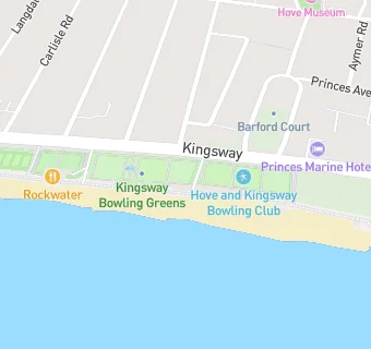 map for Hove And Kingsway Bowling Club