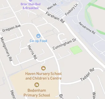 map for Bridgemary Bowling Club